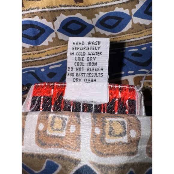 Stunt Collection Button Down Silk Blouse Women Size Medium Vintage - Picture 10 of 10